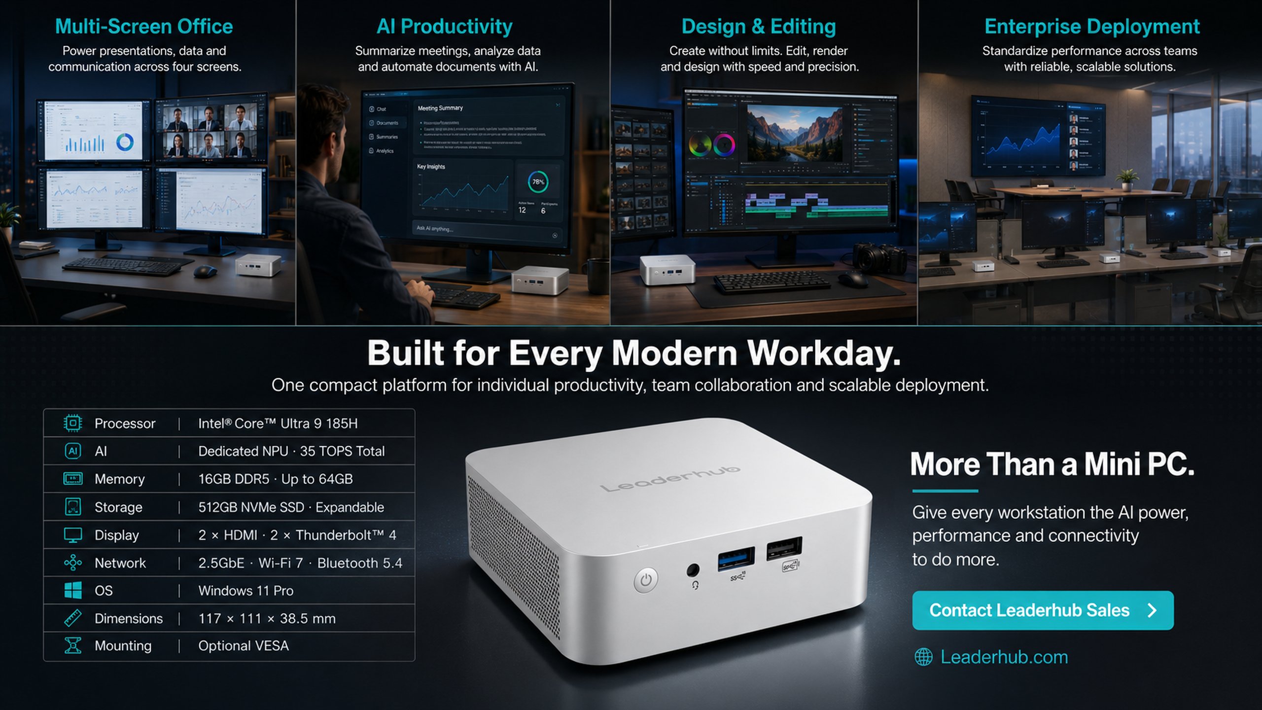 LeaderHub P9 Mini PC