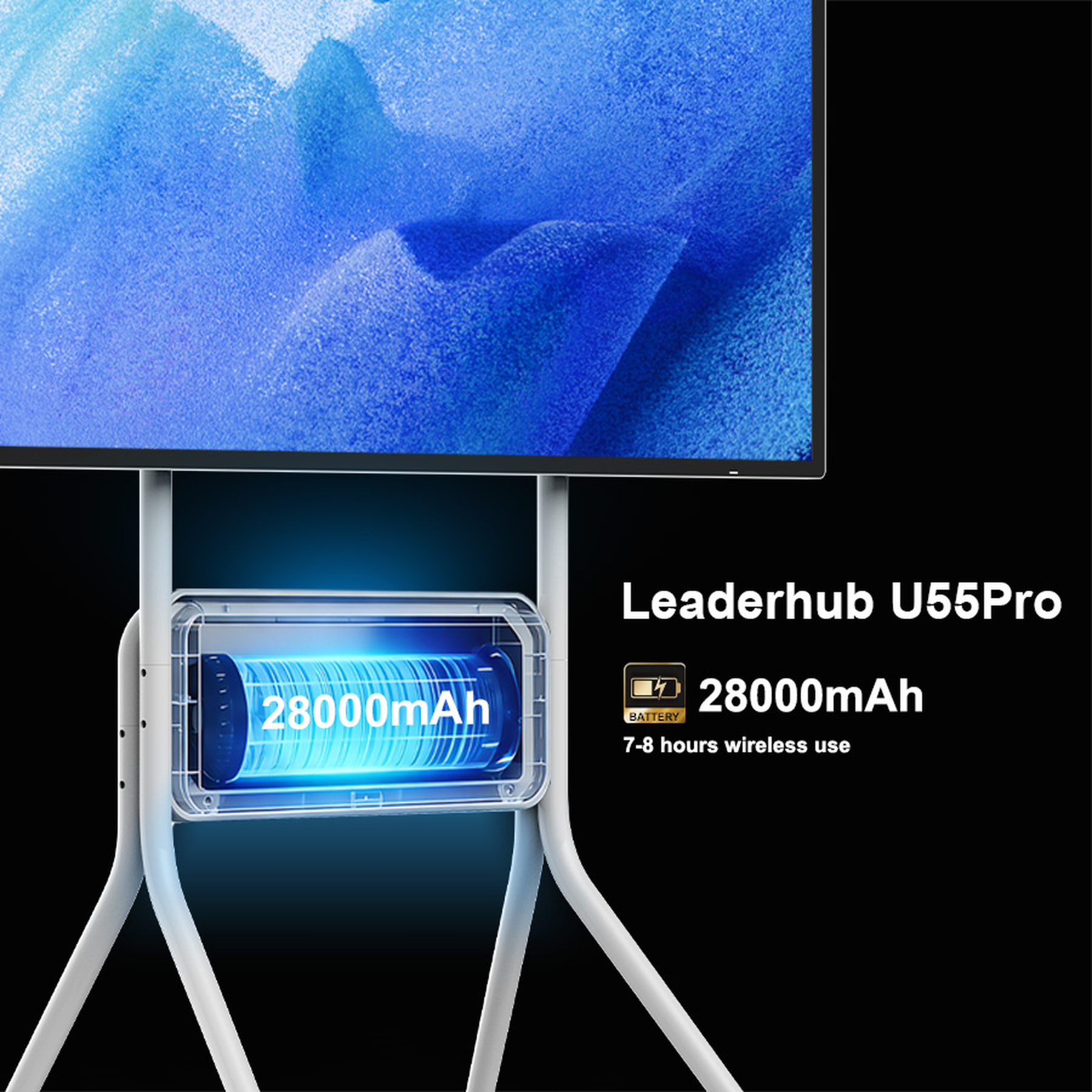LeaderHub U55Pro Interactive Flat Panel — 55" Mobile 4K Smart Display - Image 8