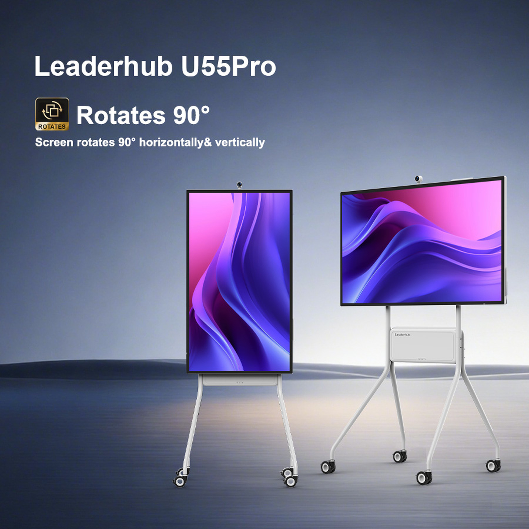 LeaderHub U55Pro Interactive Flat Panel — 55" Mobile 4K Smart Display - Image 3