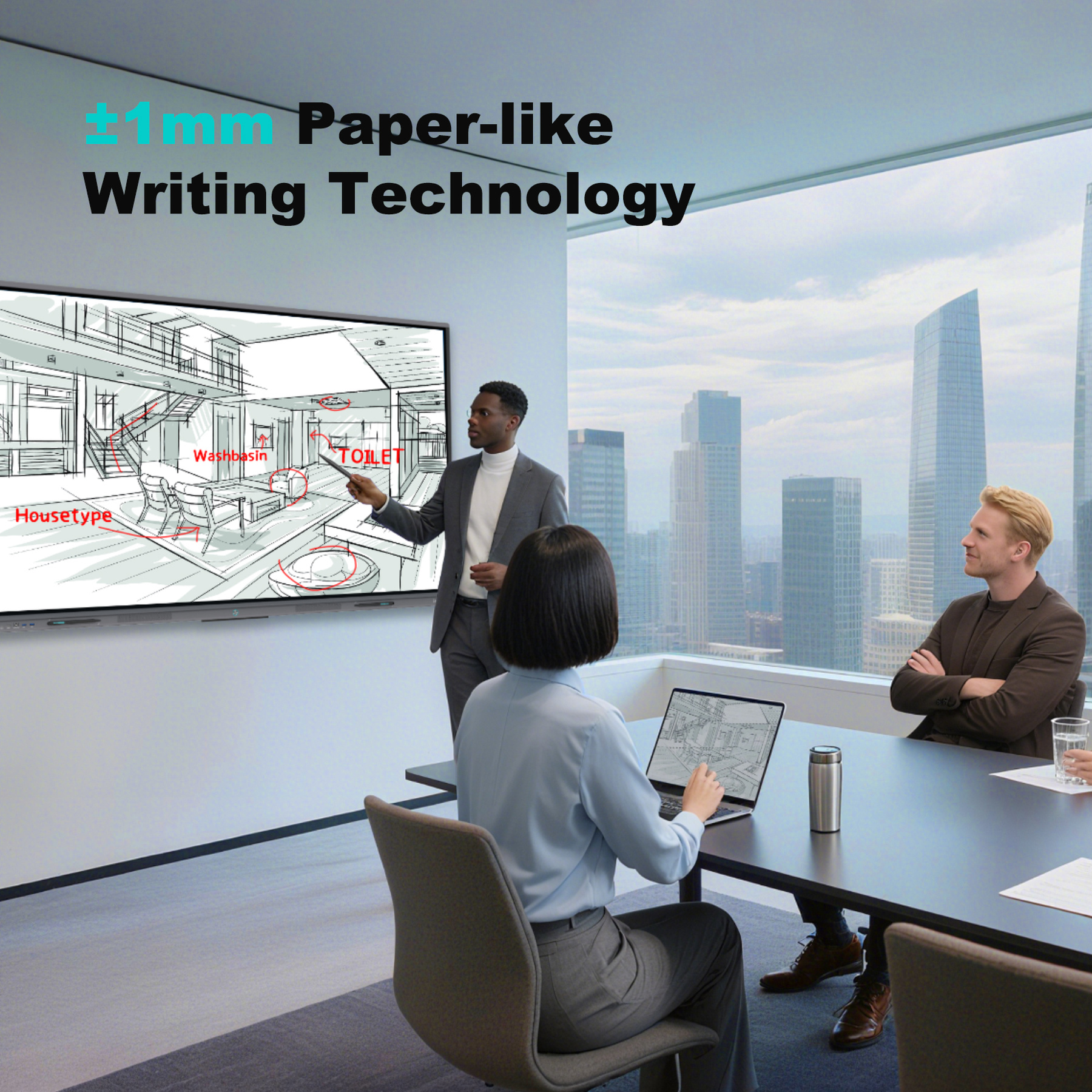 LeaderHub L86ZM Interactive Whiteboard — 86" 4K Smart Panel - Image 3